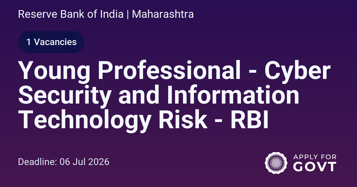 Young Professional - Cyber Security and Information Technology Risk ...
